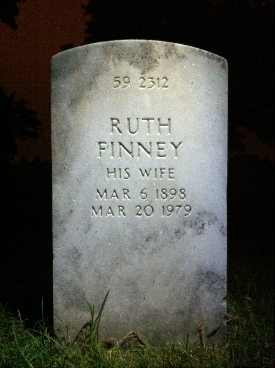 Back of headstone — Robert Allen