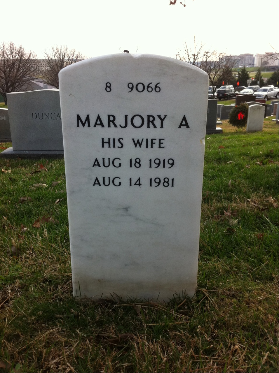 Back of headstone — Joseph Stone