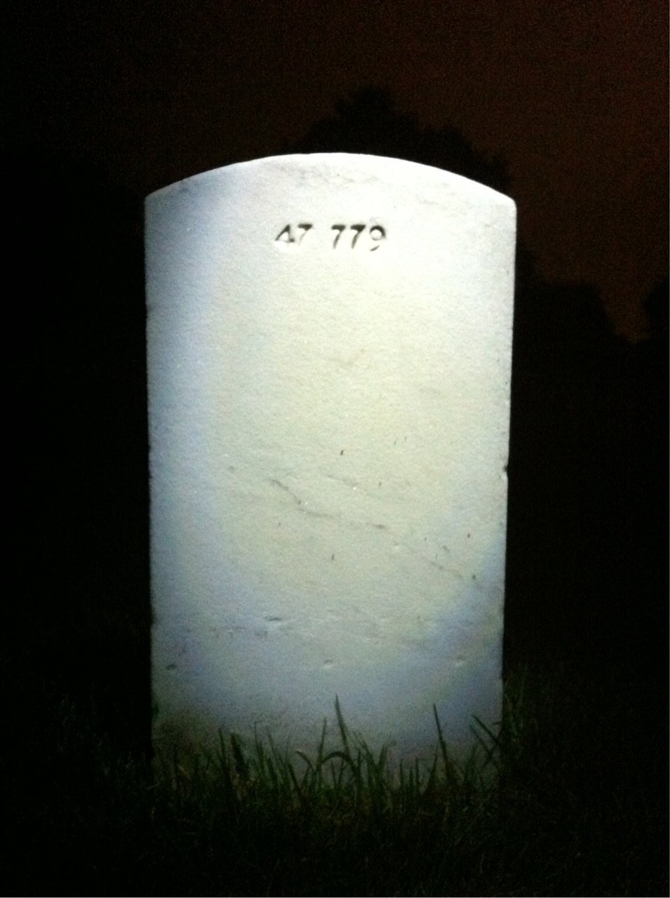 Back of headstone — George Allen
