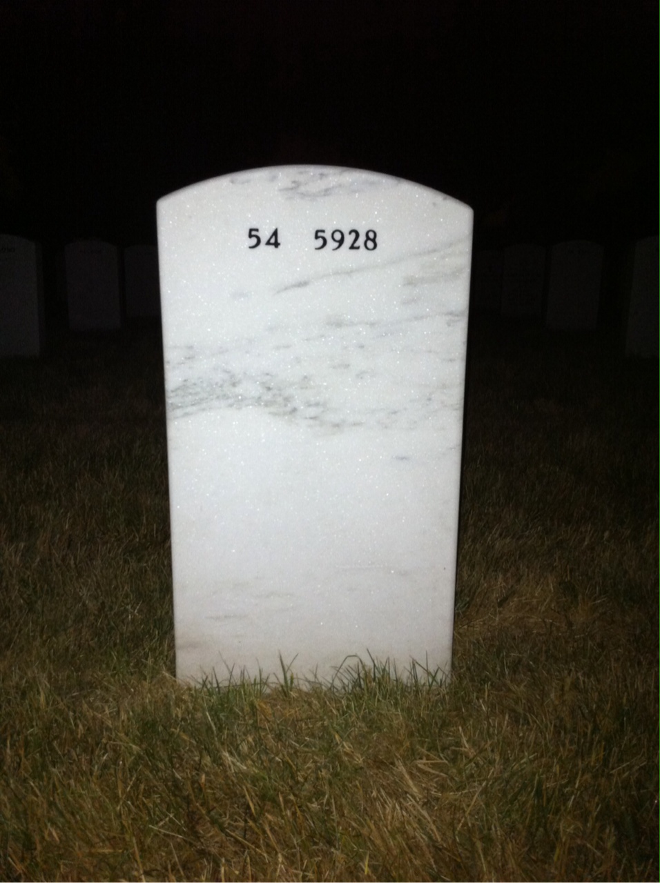 Back of headstone — Ronald Spalone