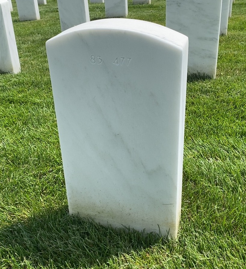 Back of headstone — Scott W Ebert