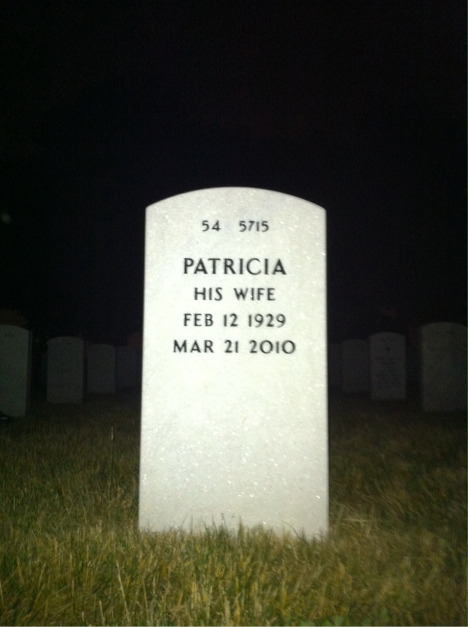 Back of headstone — James Degraff
