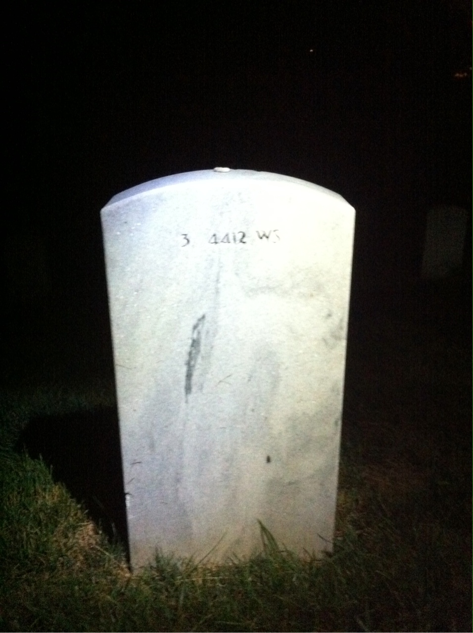 Back of headstone — Edward Alexander