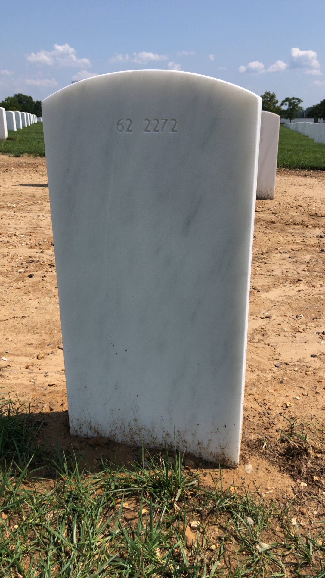 Back of headstone — Willie James Harper