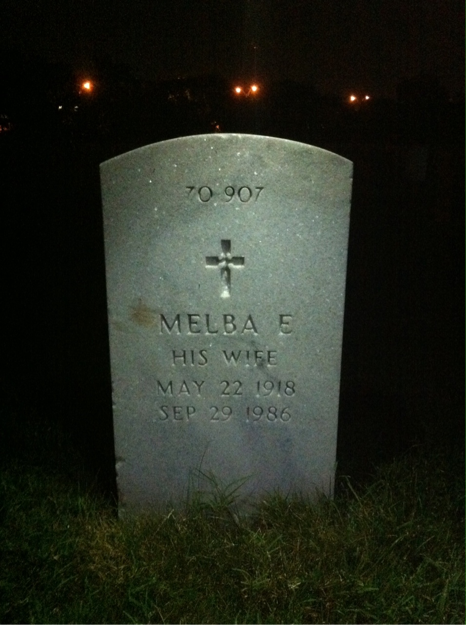Back of headstone — Harold R Snyder