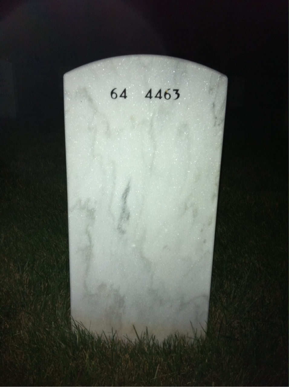 Back of headstone — Clarence Eyer