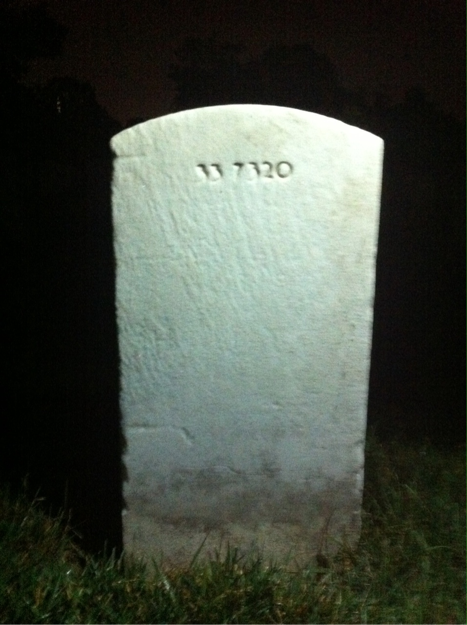 Back of headstone — Barton Anderson