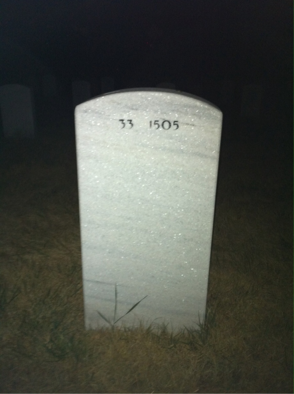 Back of headstone — William Jenkins