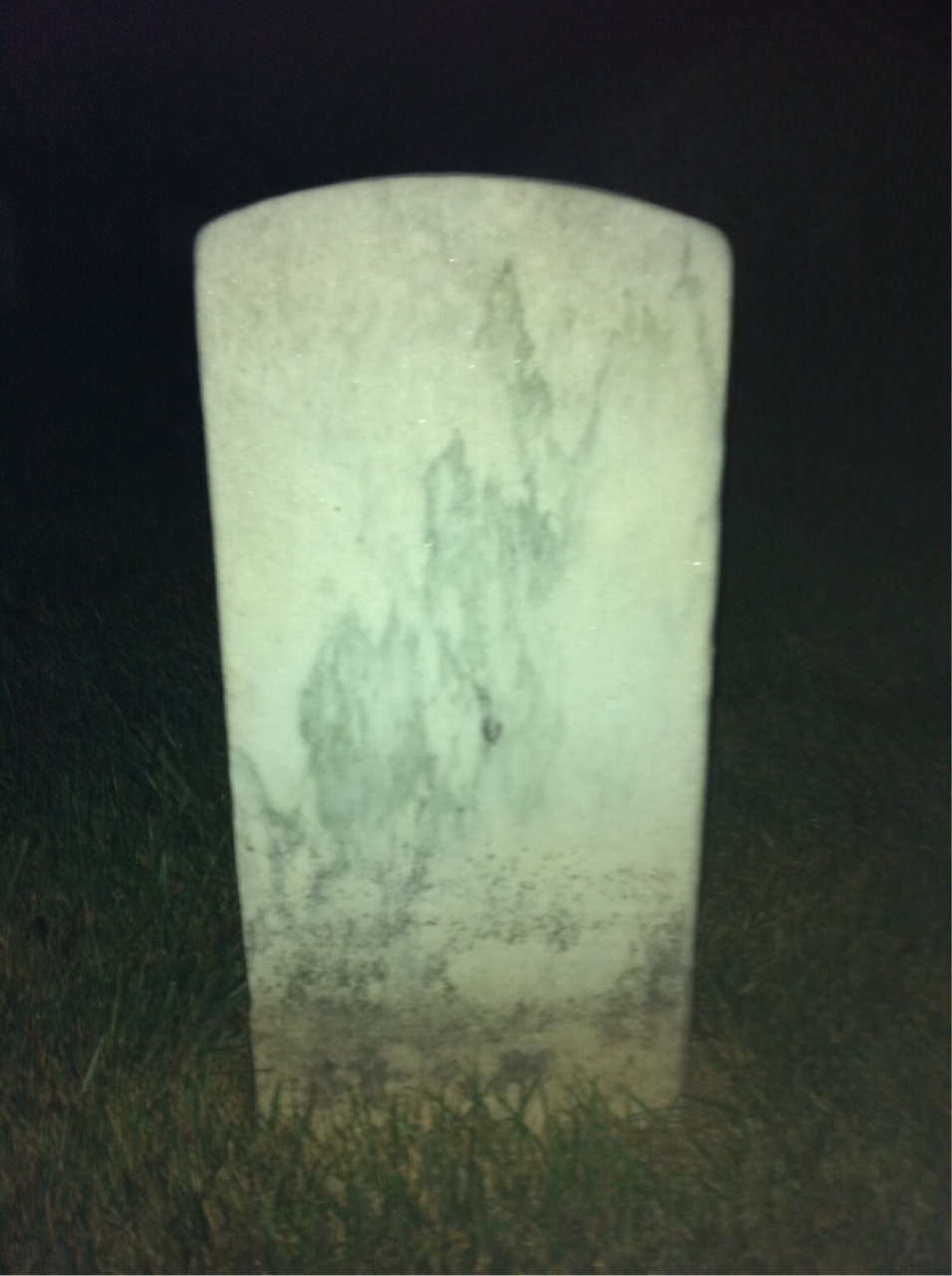 Back of headstone — James Minor