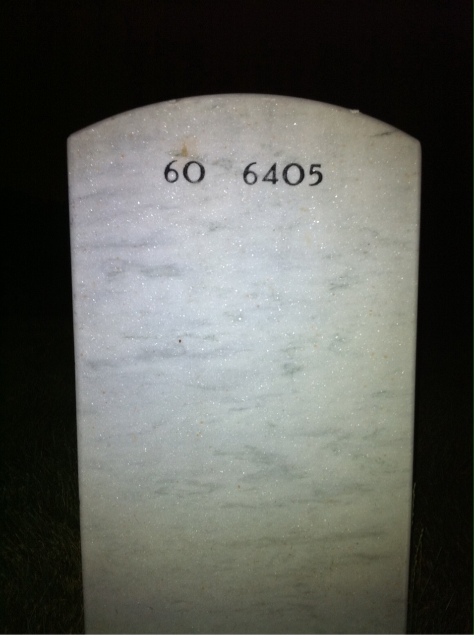 Back of headstone — Joseph Drew