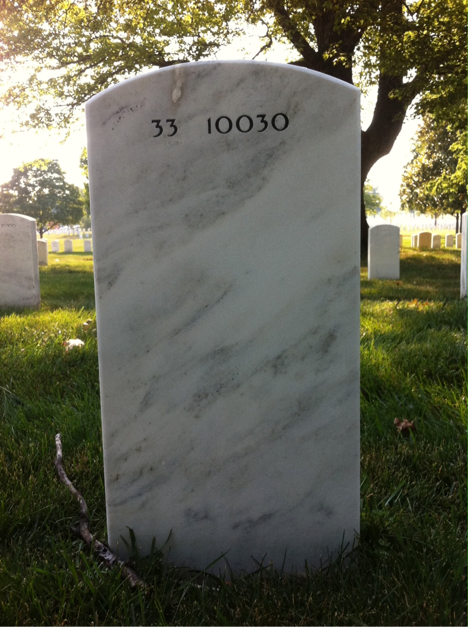 Back of headstone — Robert Riordan