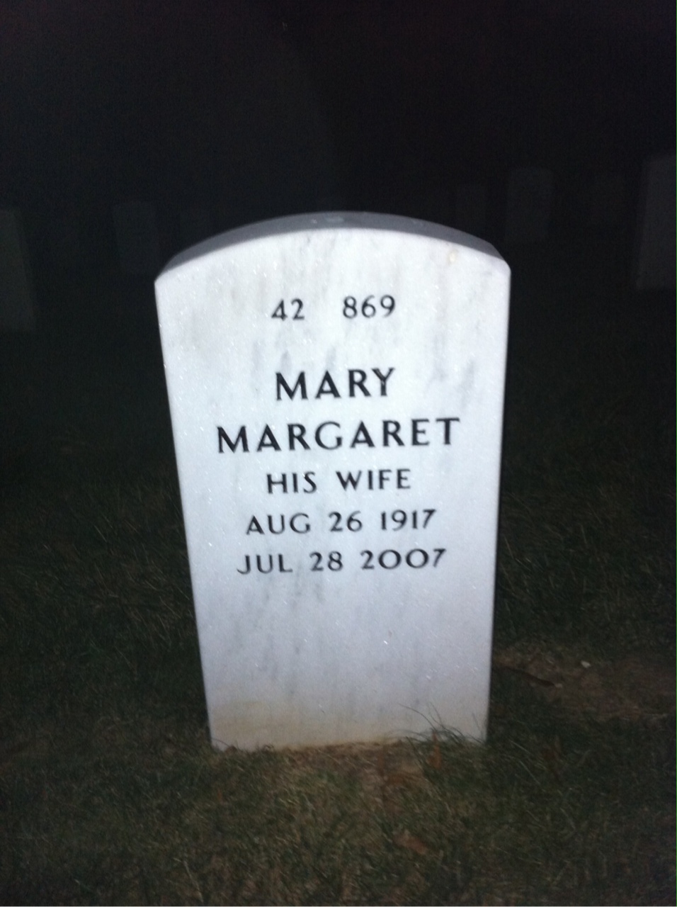Back of headstone — Nicholas Cherok