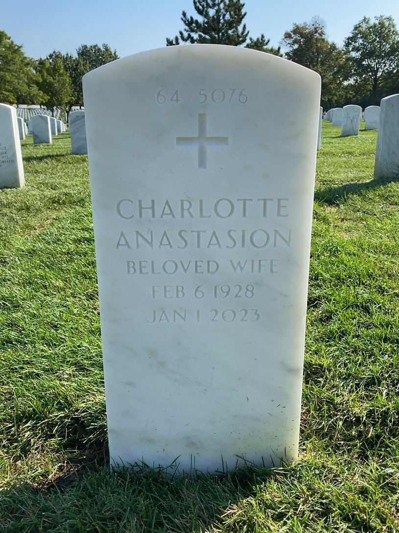 Back of headstone — Steven Anastasion