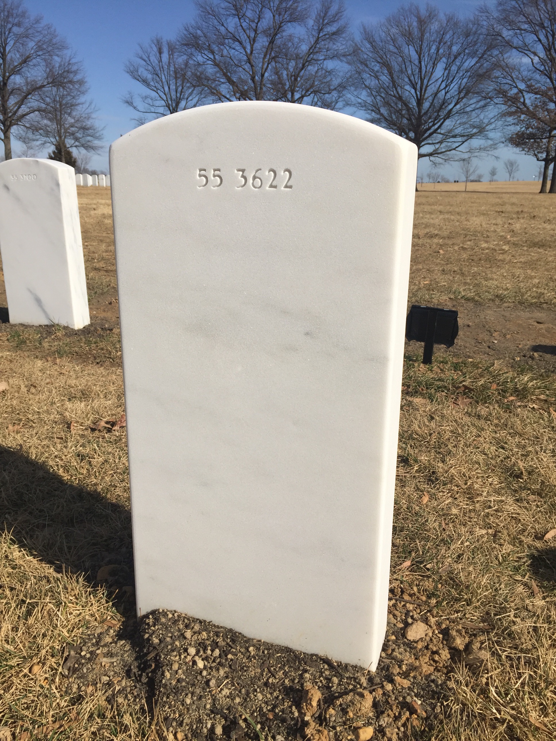 Back of headstone — Charles Cox