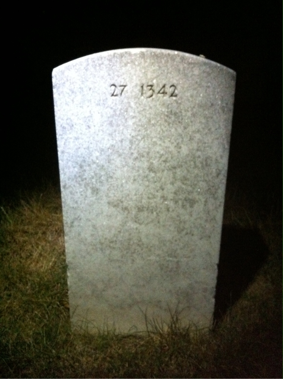 Back of headstone — Julia Myers