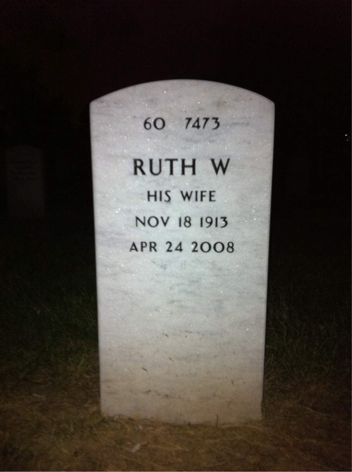 Back of headstone — Harvey Humphreys