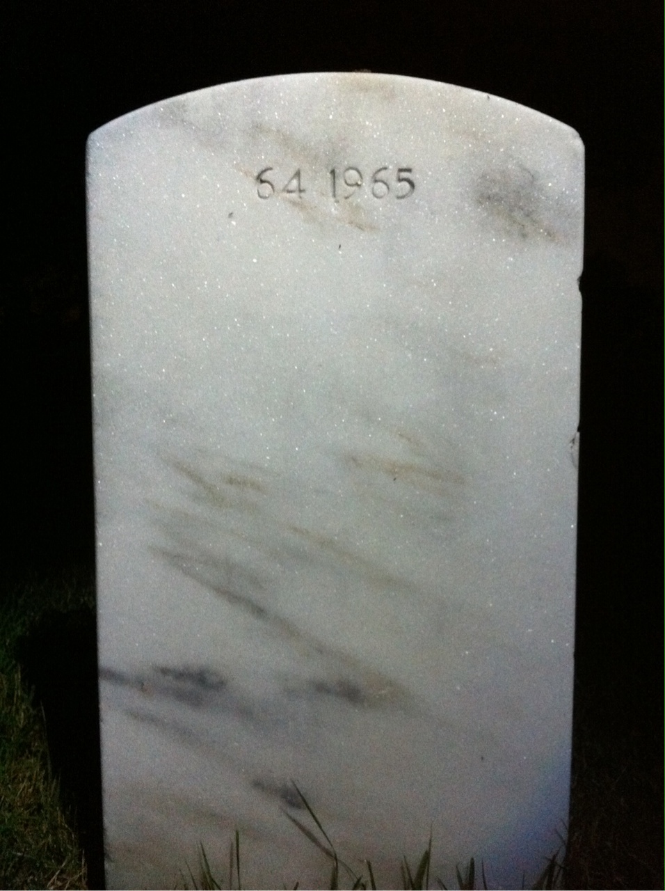 Back of headstone — William Frederick Macgray