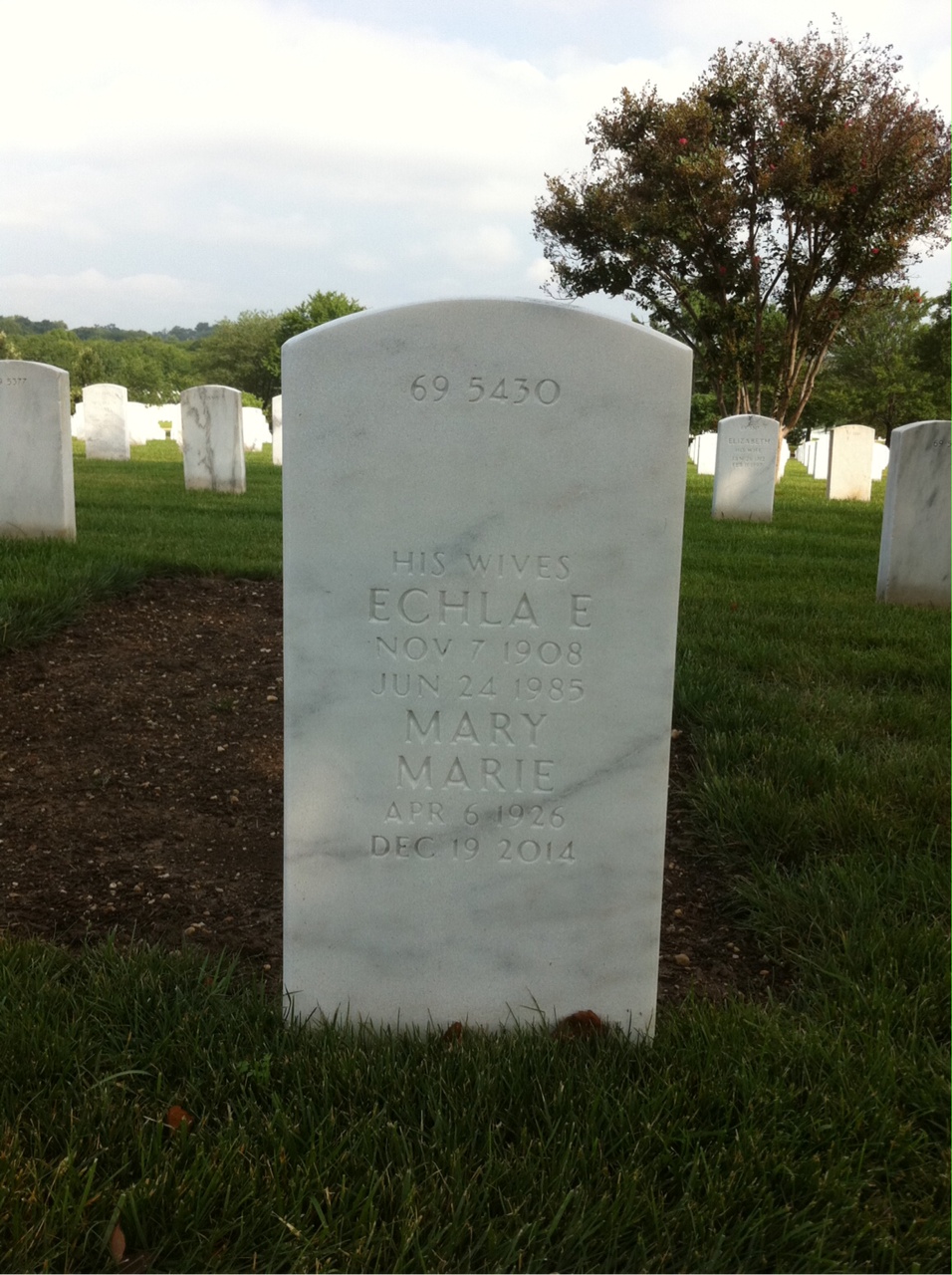 Back of headstone — Oliver Jones