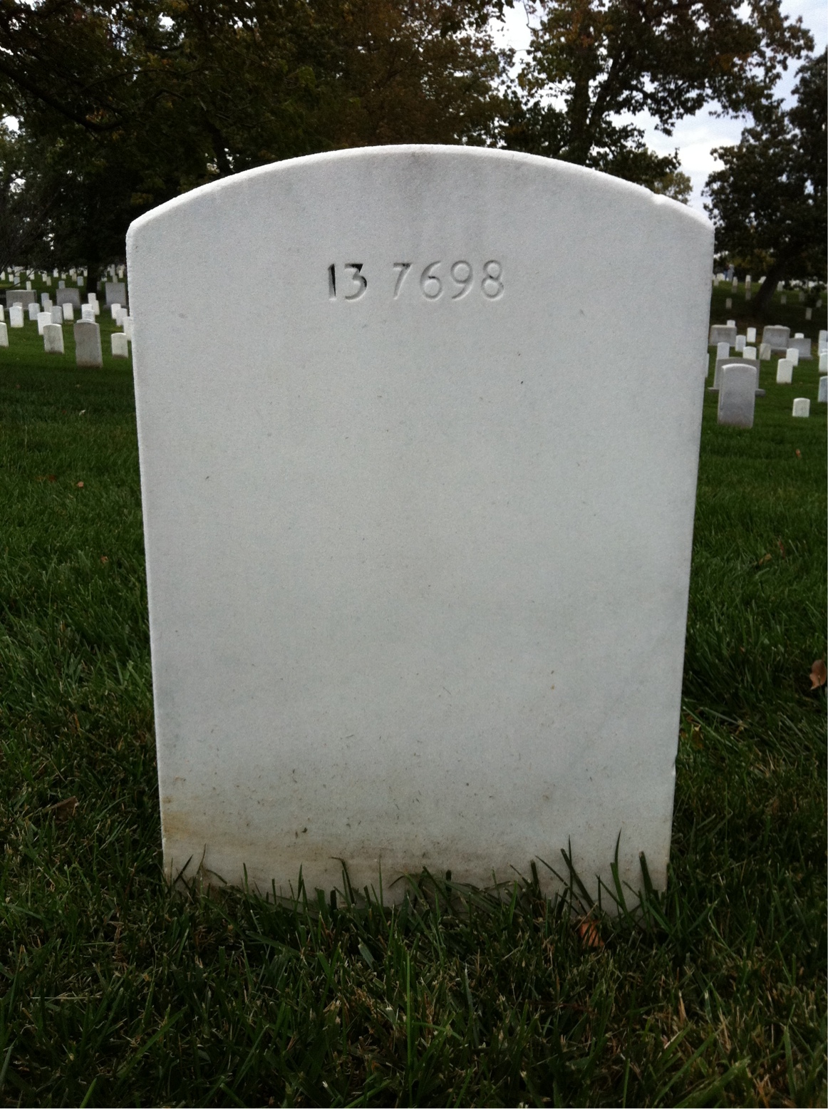 Back of headstone — William Minor