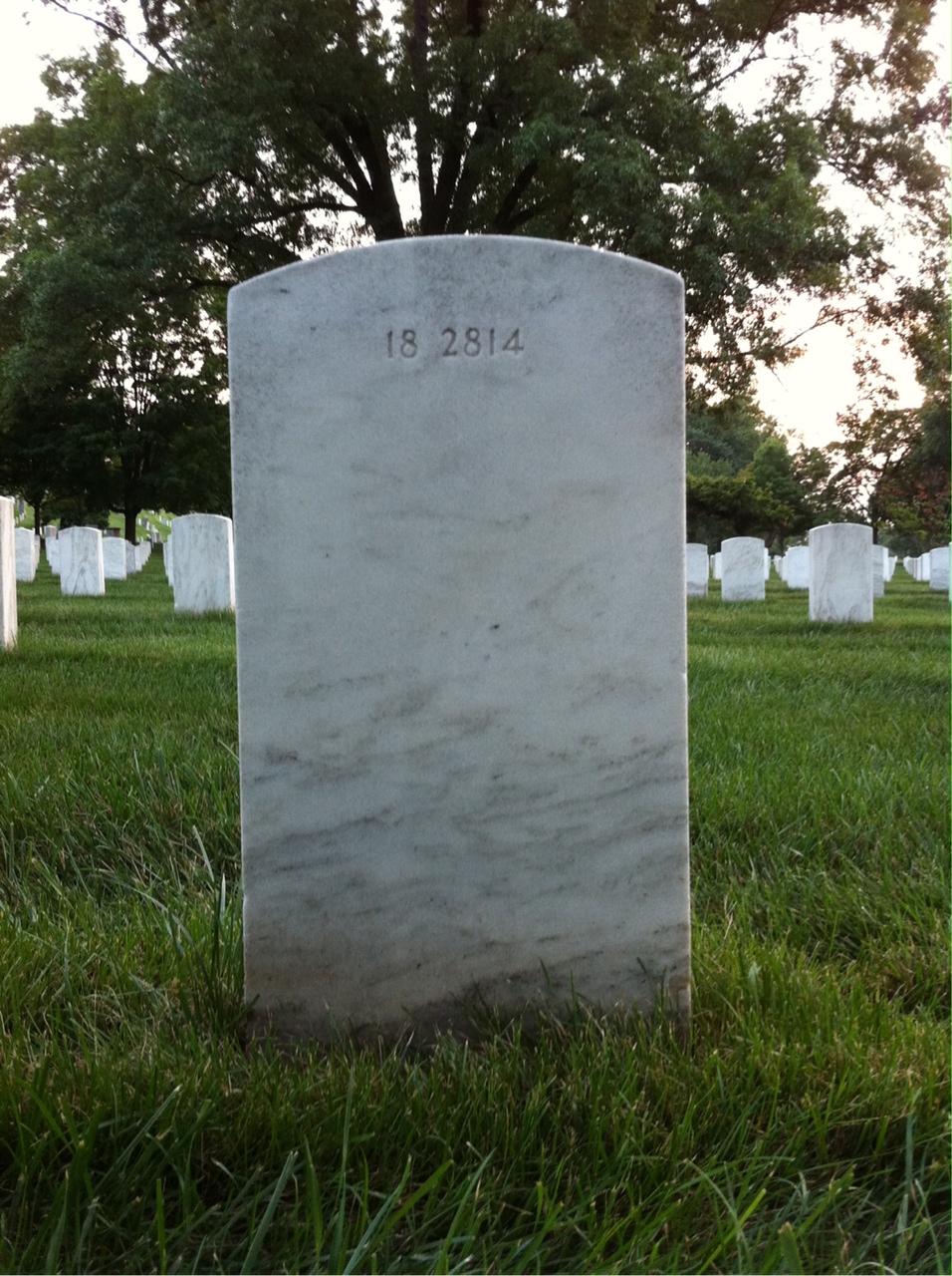 Back of headstone — David Morgan
