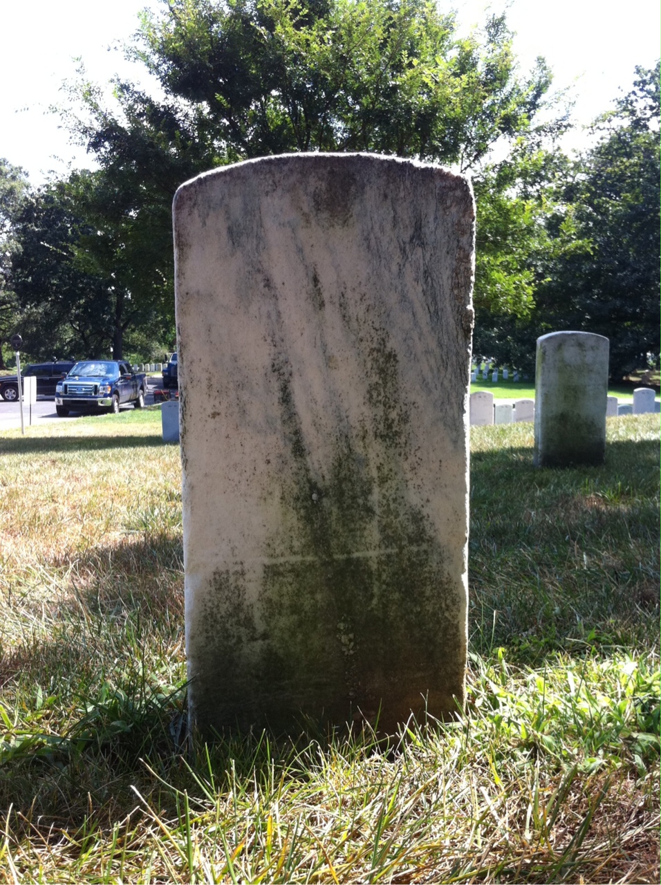 Back of headstone — A Montonye