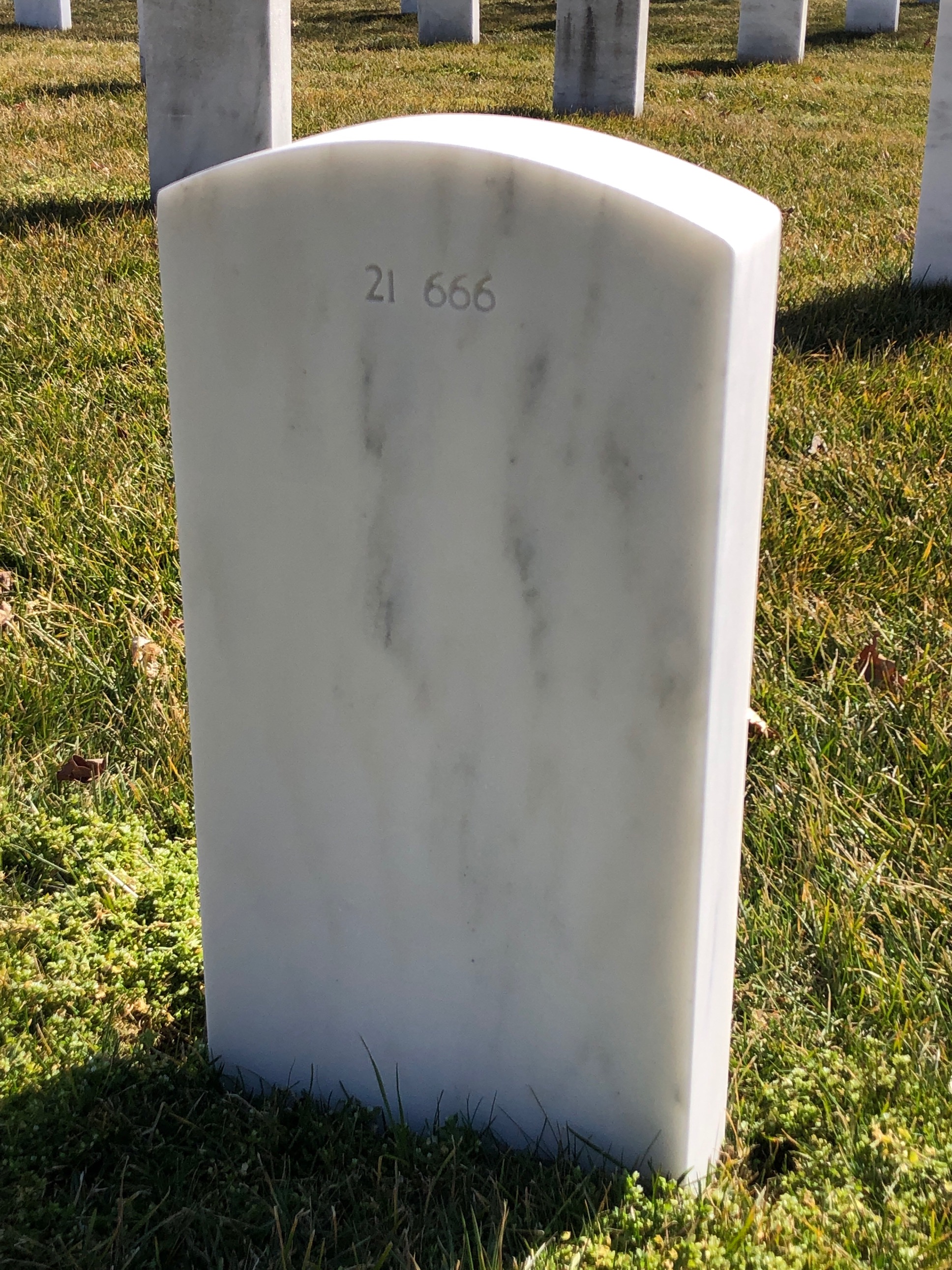 Back of headstone — Virginia Anderson