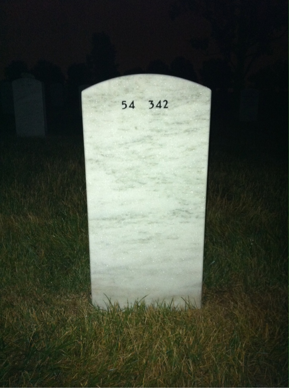 Back of headstone — James Nicholas