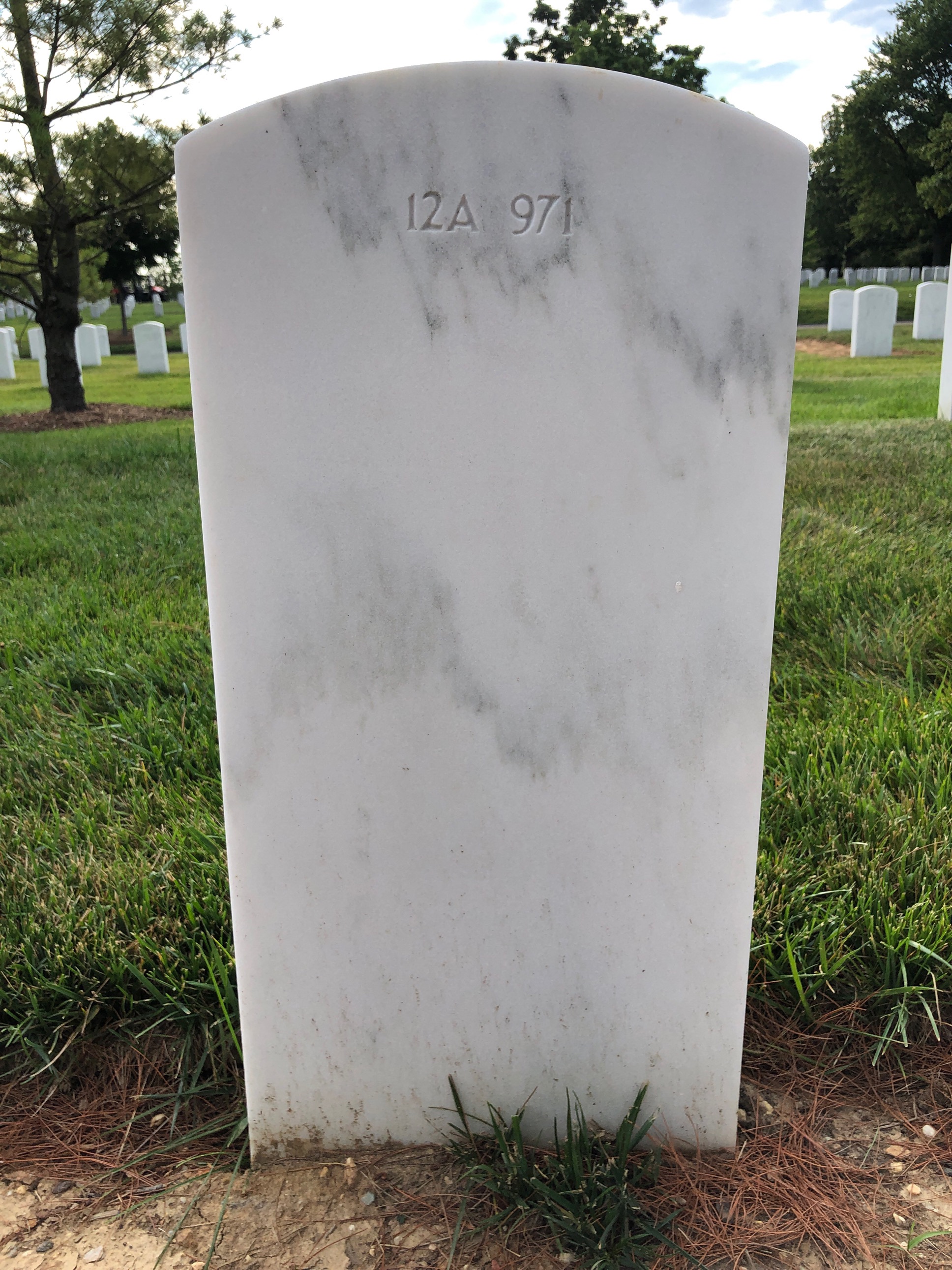 Back of headstone — Thomas Leo Charlson