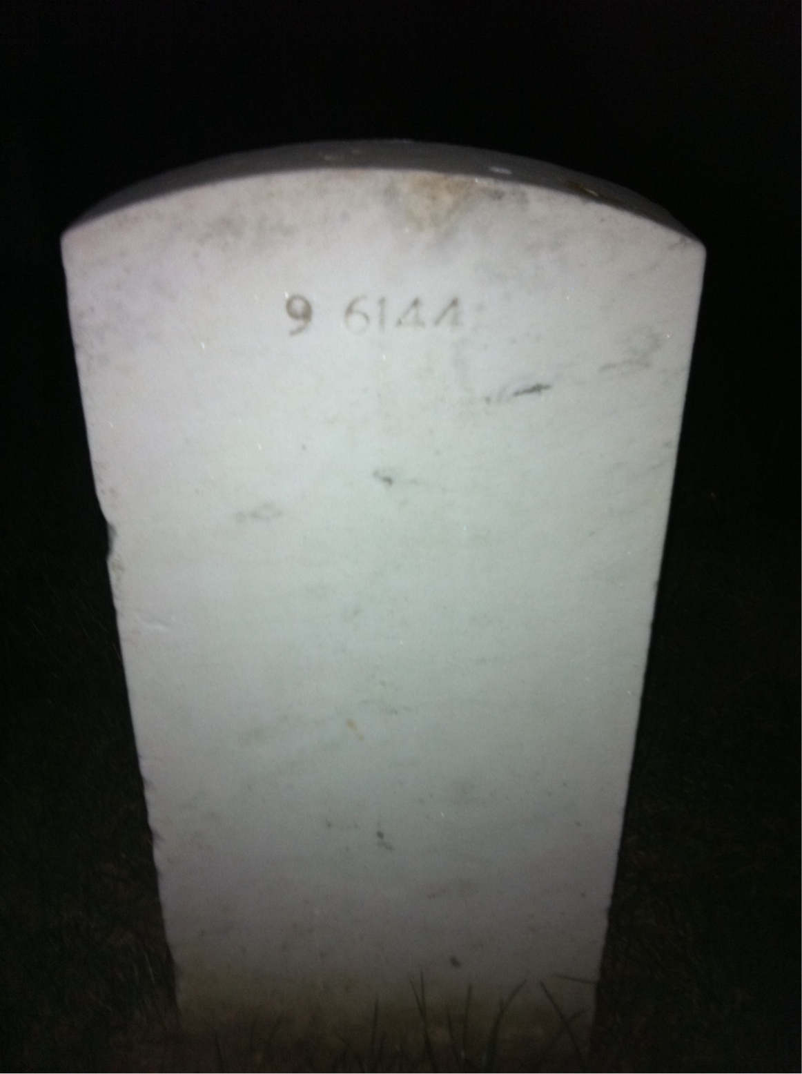 Back of headstone — Charles Ballou