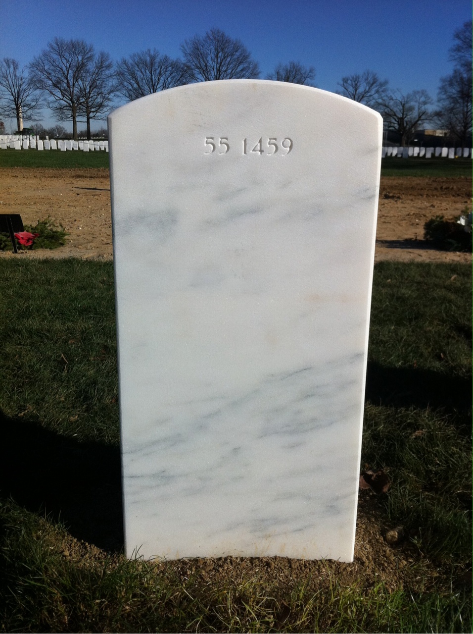 Back of headstone — William John Cameron