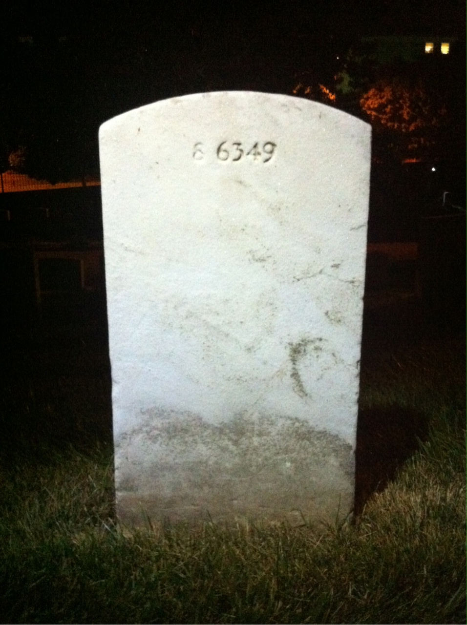 Back of headstone — Allan Moore