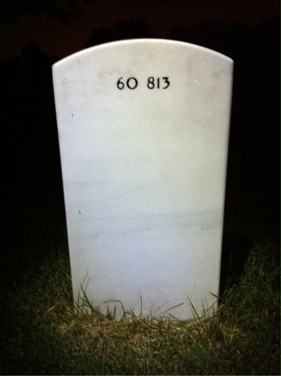 Back of headstone — Alton Harvey