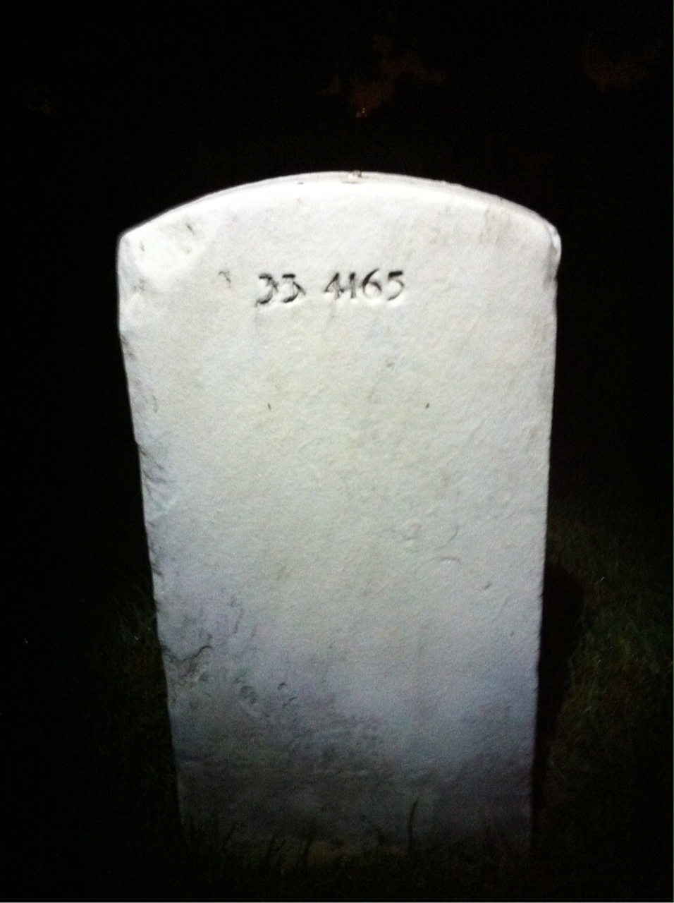 Back of headstone — Addison Johnson