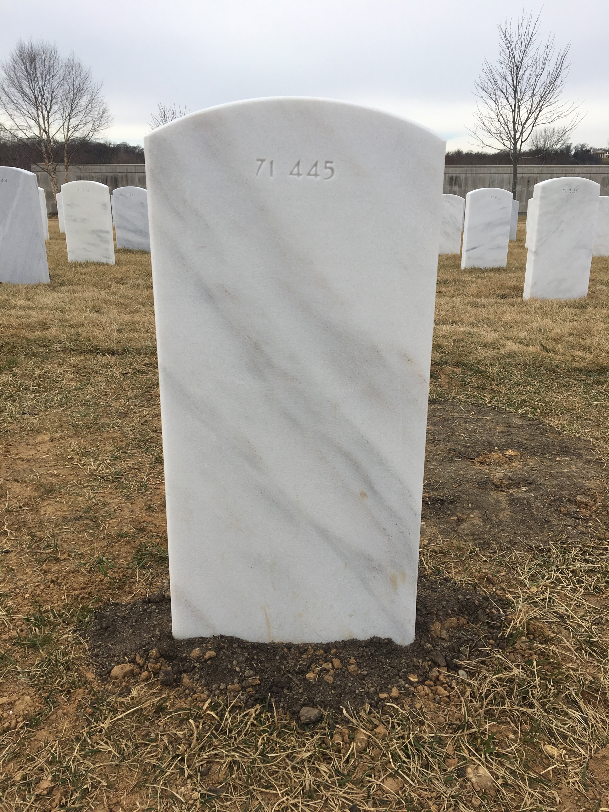 Back of headstone — William J Reh
