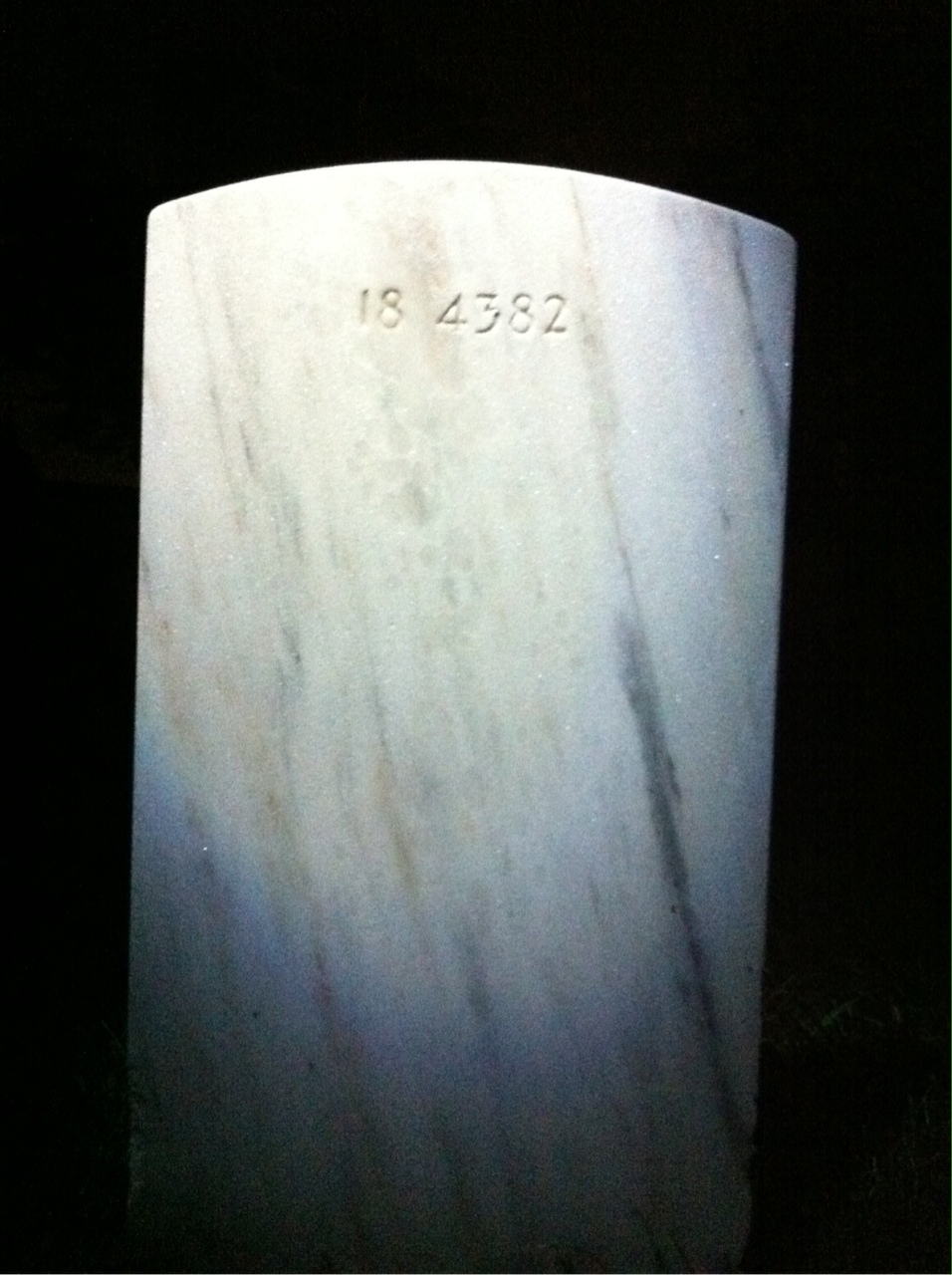 Back of headstone — Charles Baburke