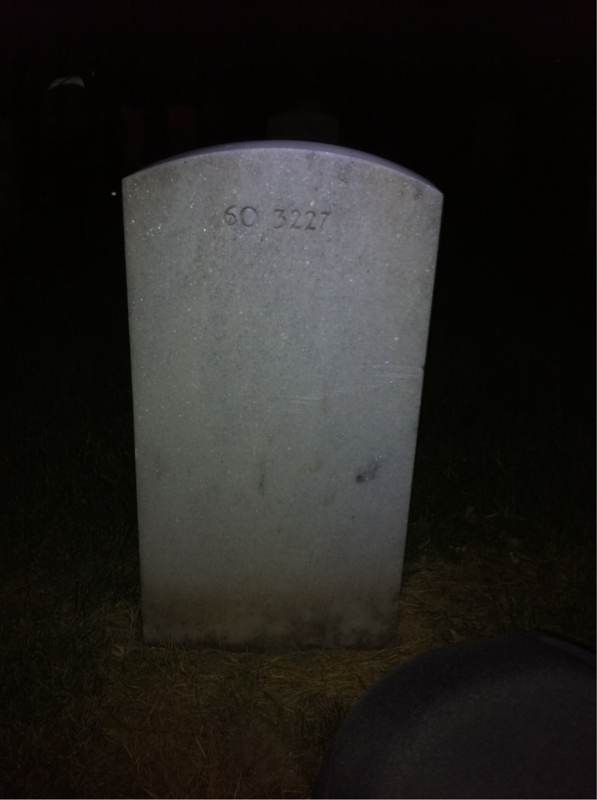 Back of headstone — William Patrick Farrell