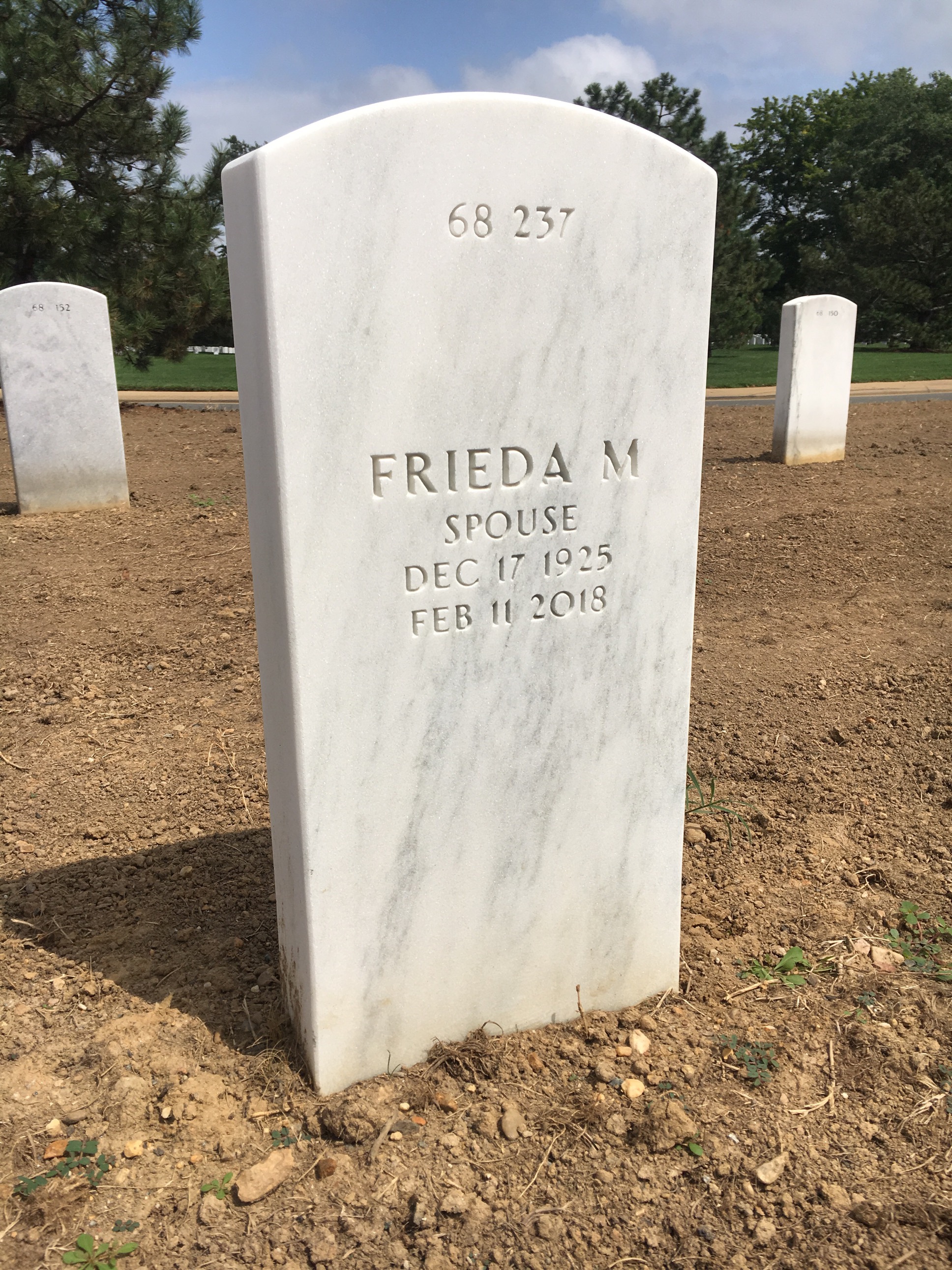 Back of headstone — Ralph Matarazza
