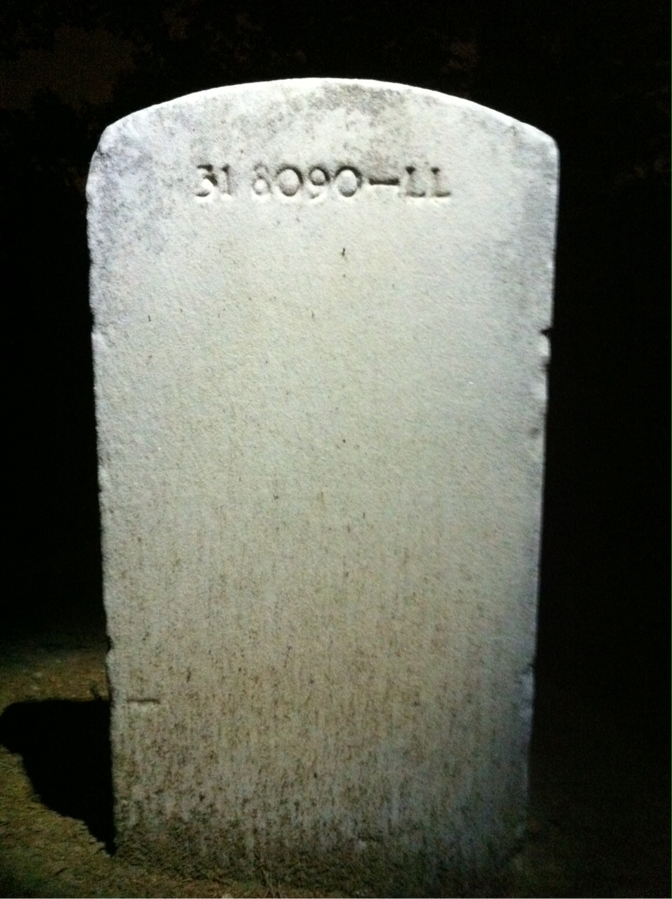Back of headstone — Samuel Applegate