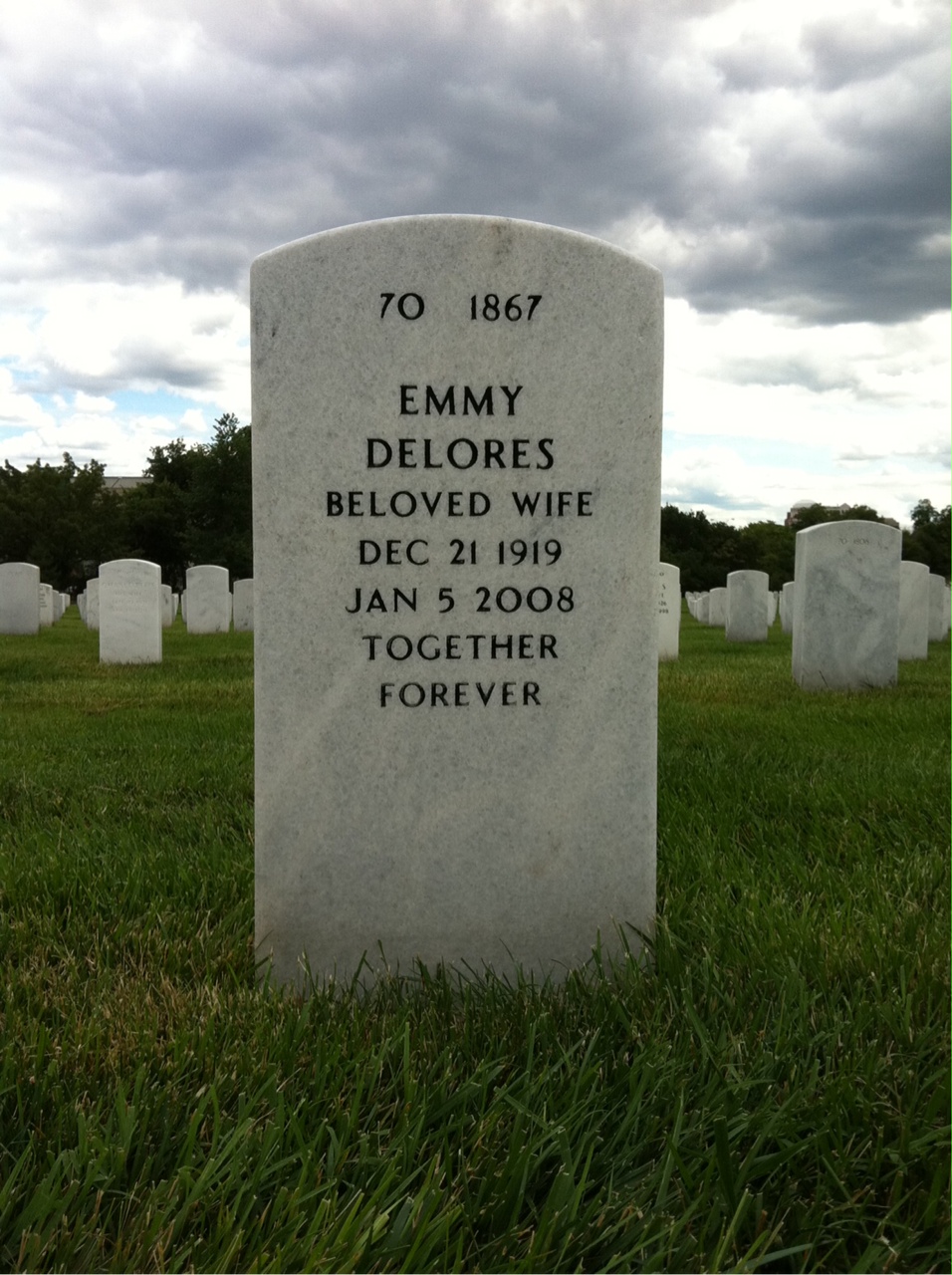Back of headstone — Robert Compton