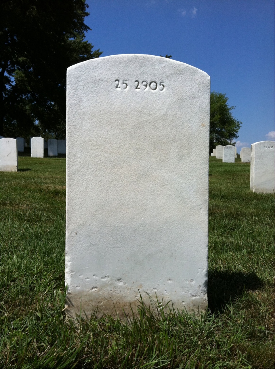 Back of headstone — John Murray