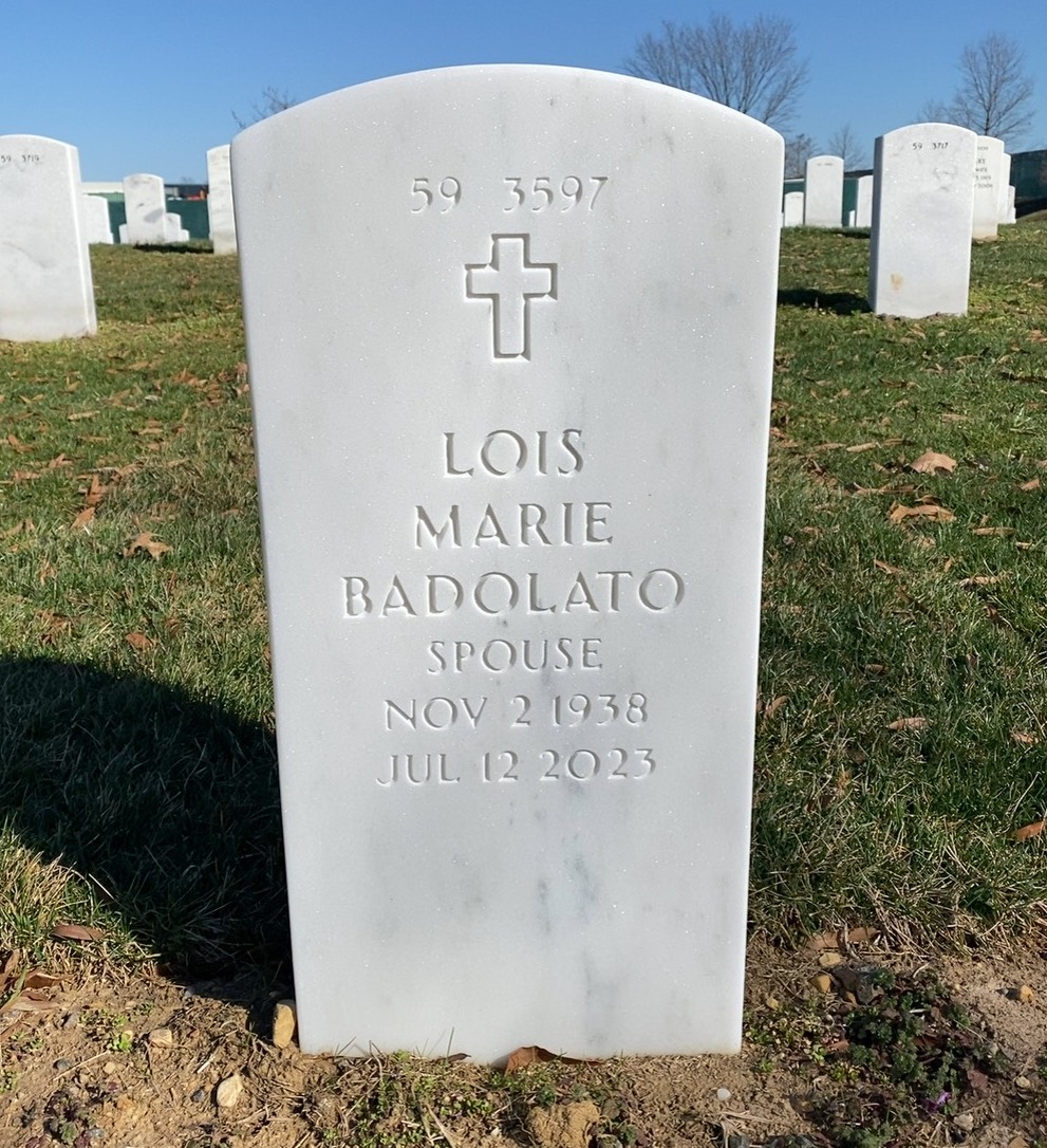 Back of headstone — Edward Badolato