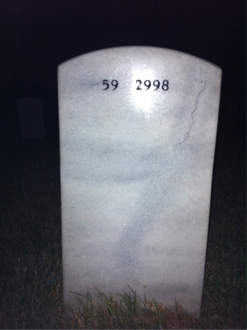 Back of headstone — Leroy Greene