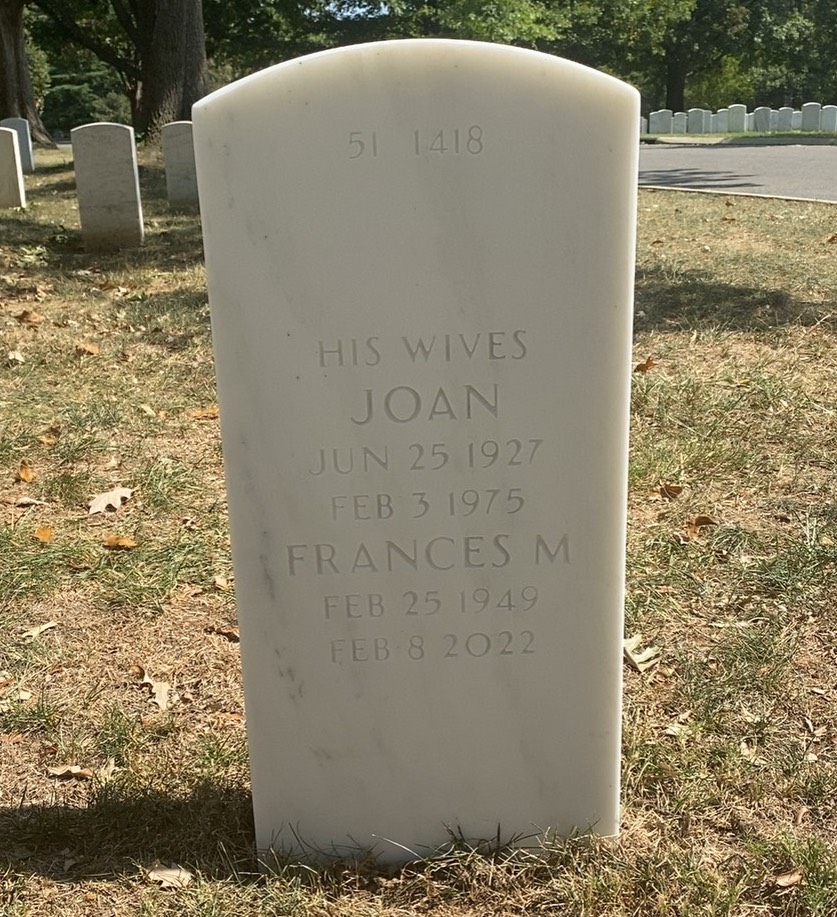 Back of headstone — William Chapman