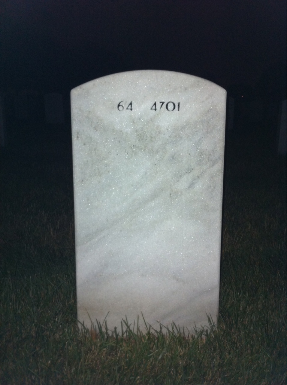Back of headstone — Edward Odoms