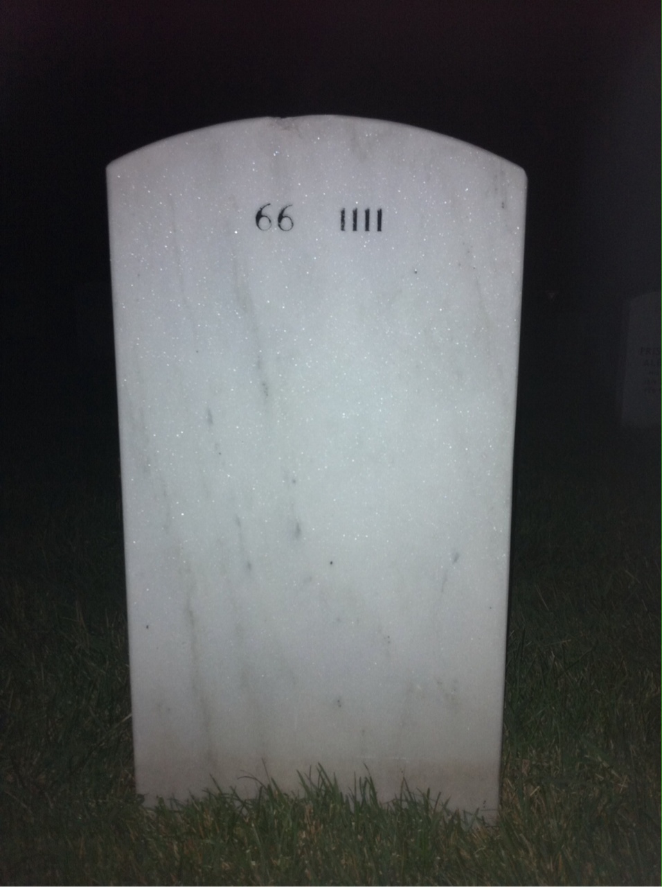 Back of headstone — Robert Garrett