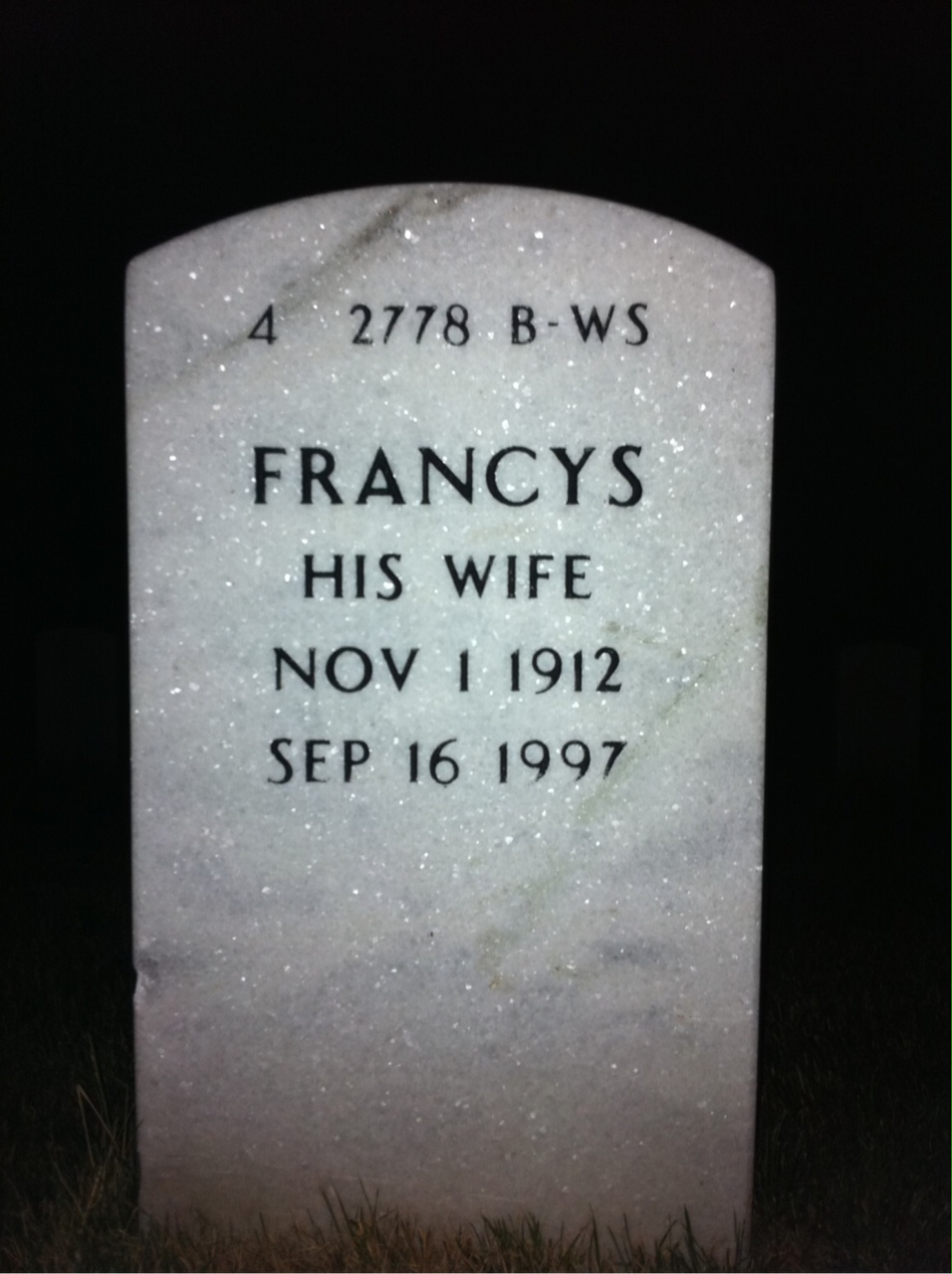 Back of headstone — Ira Mcmillian