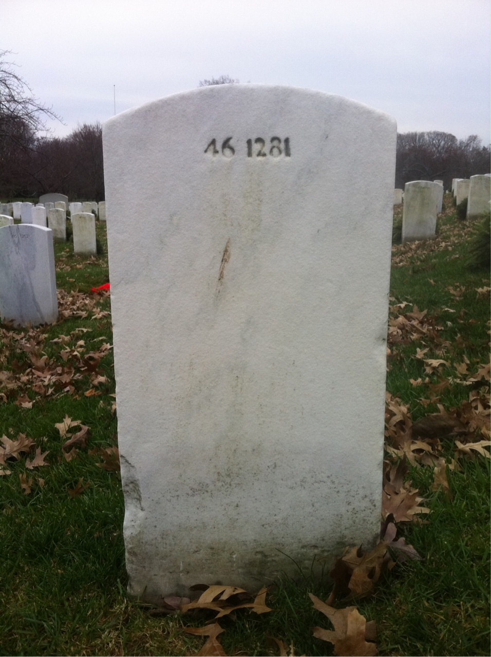 Back of headstone — Robert H Scott