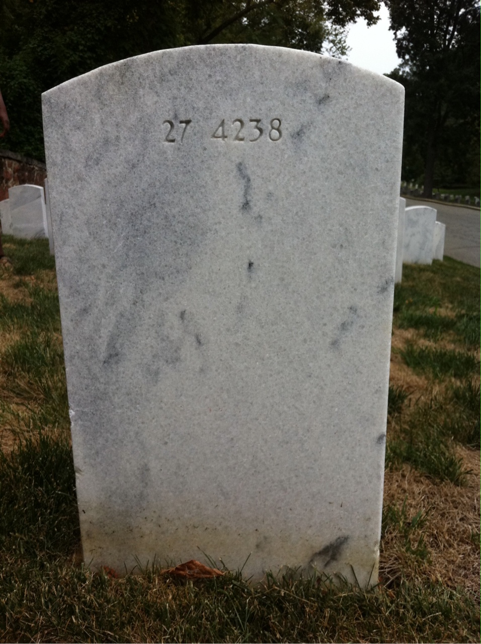 Back of headstone — Julia Mills