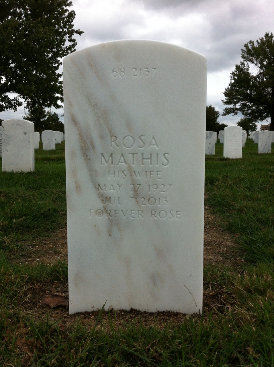 Back of headstone — Walter Morgan