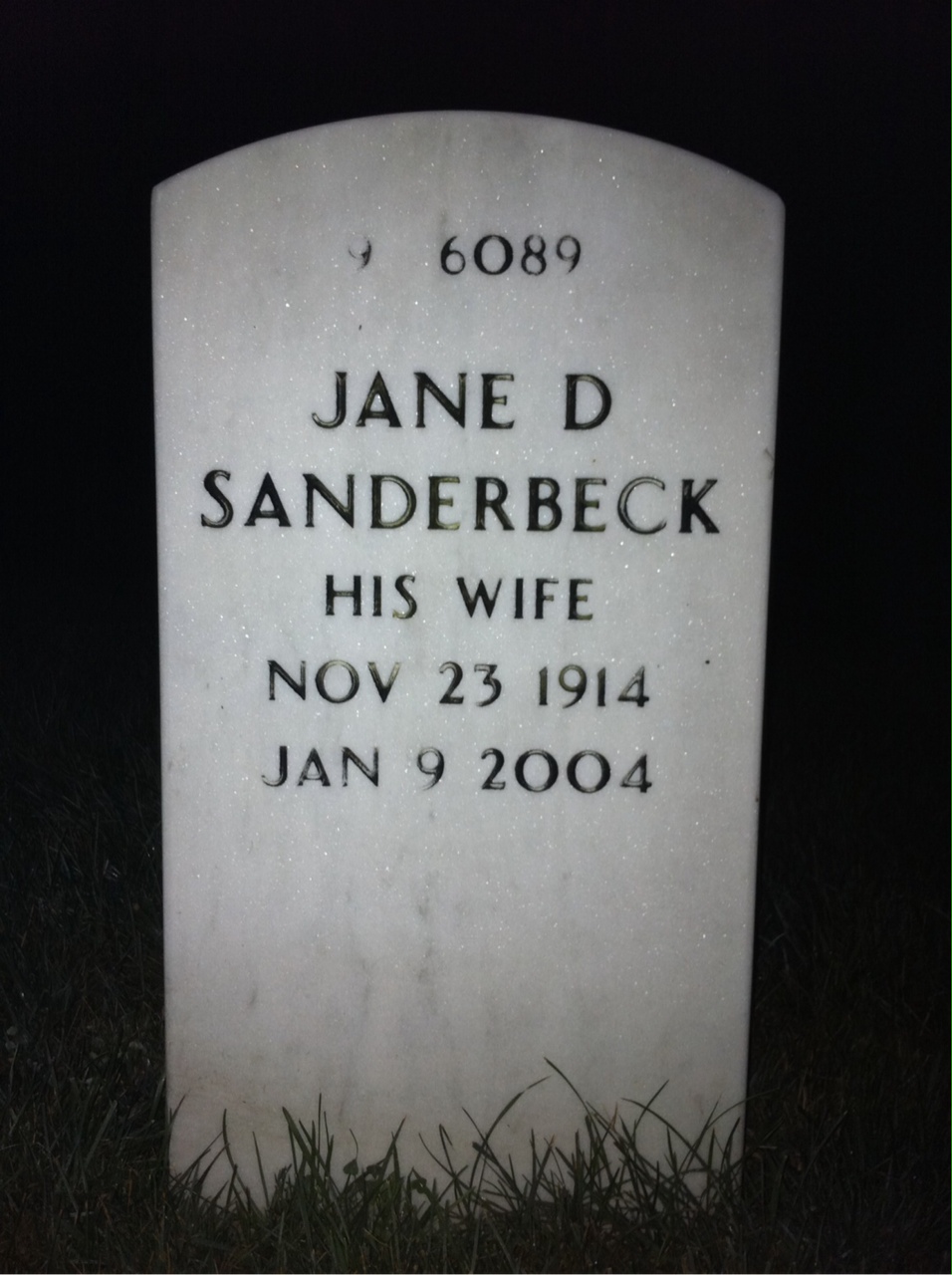 Back of headstone — John Davenport
